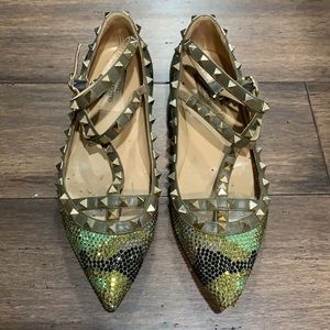 Camo Crystal Valentino Rockstuds size 37